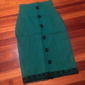 Green high waisted skit
